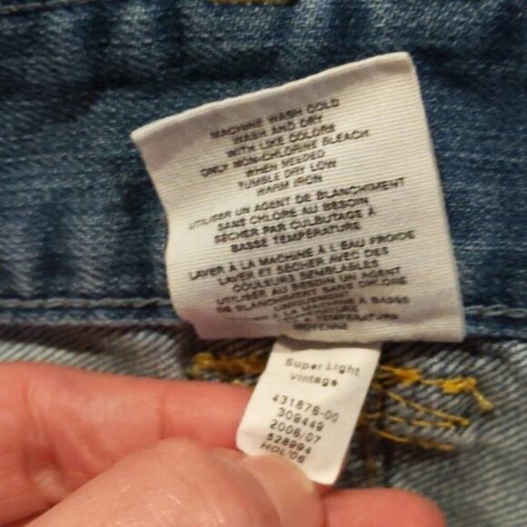 Y2K Vtg GAP Light Wash Denim Low Rise Mini Skirt Skater Punk Size 10 - Picture 6 of 8